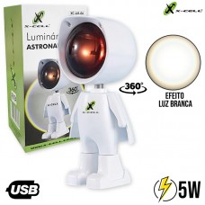 Luminária USB Astronauta Luz Branca XC-LM-06 X-Cell 